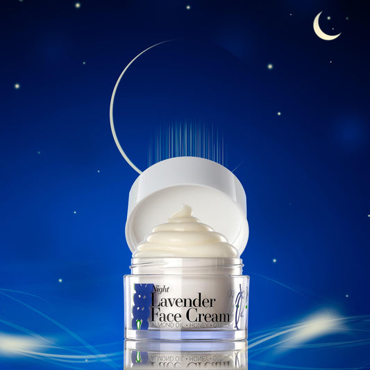 Успокояващ нощен крем за лице с лавандула