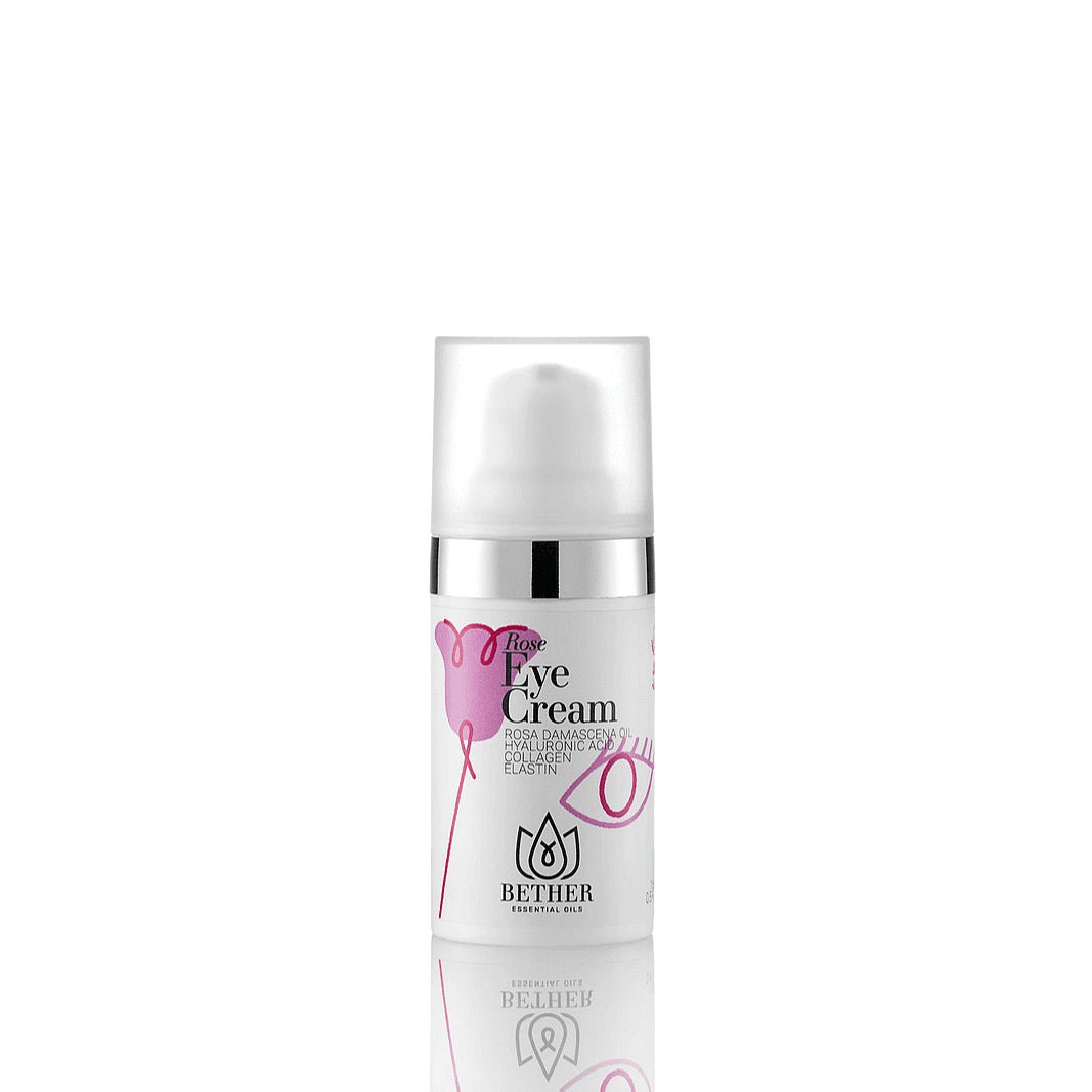 Eye cream with rose, hyaluronic acid and collagen