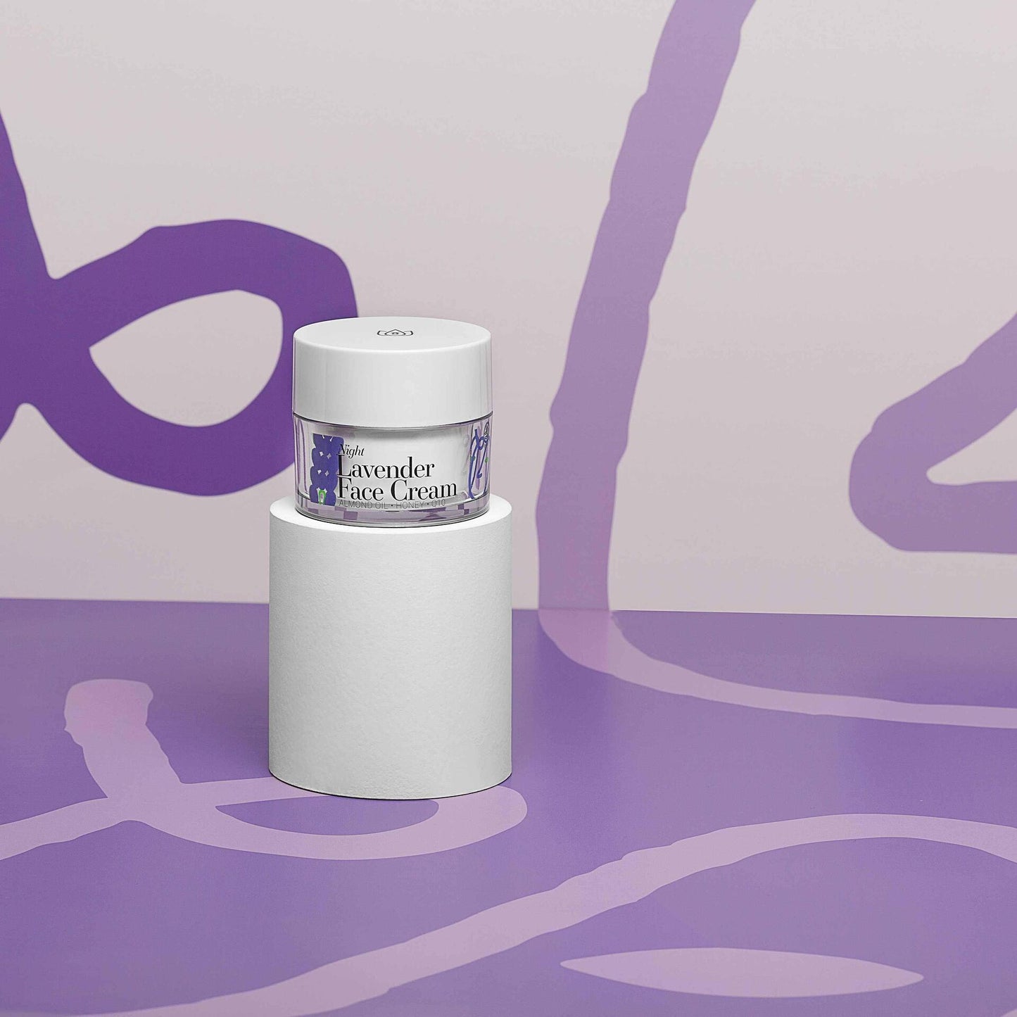 Успокояващ нощен крем за лице с лавандула