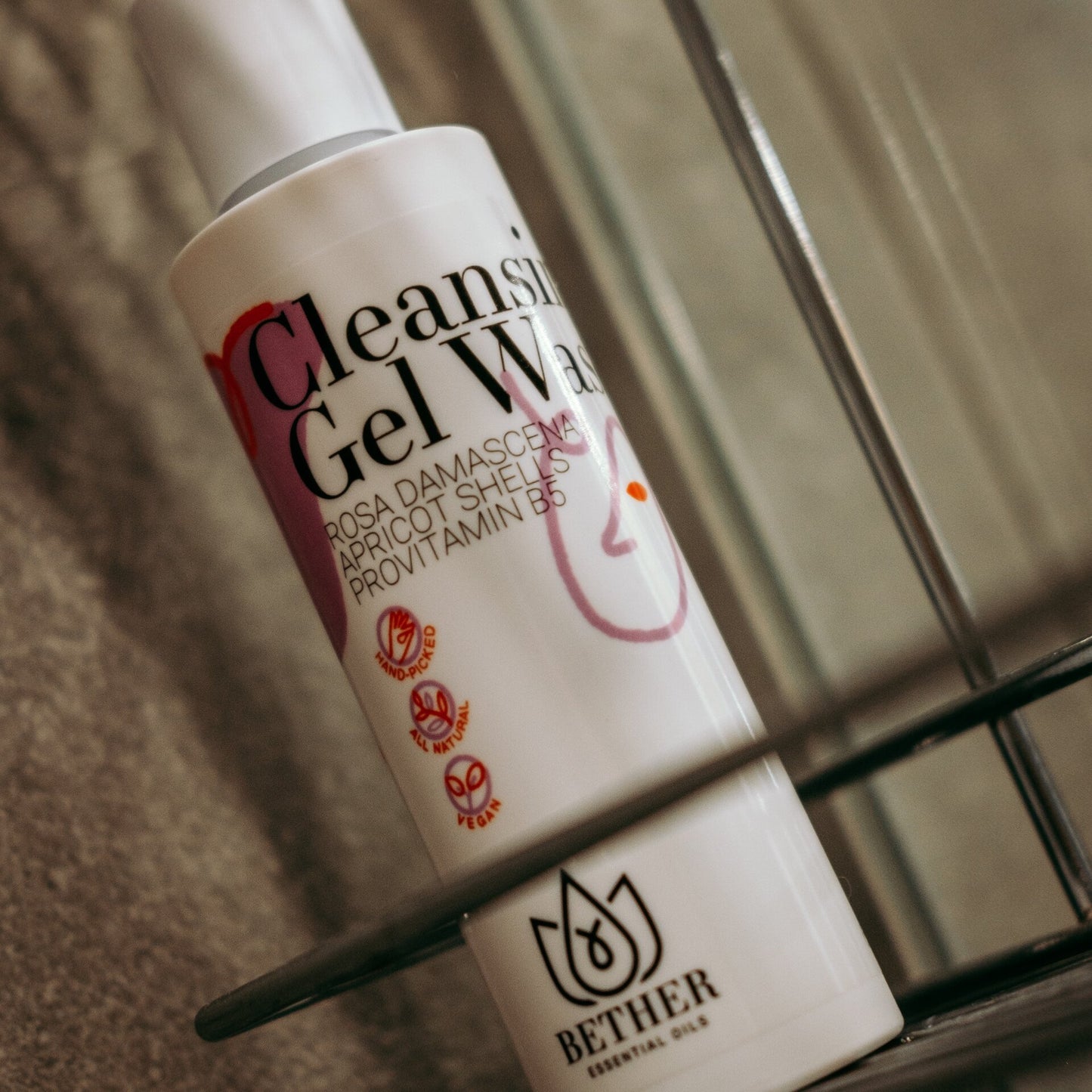 Дълбоко измиващ гел за лице с роза